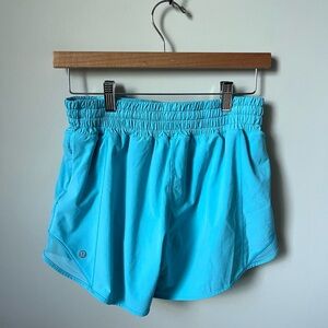 LULU hotty hot high rise Women's Blue Athletic Shorts